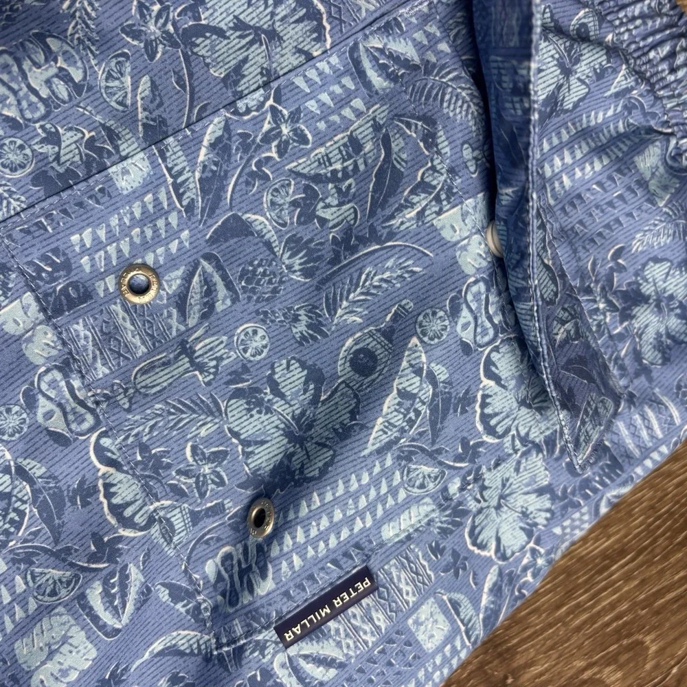 Peter Millar Men's XXL Stellar Blue Mai Tai Tropical Print 7